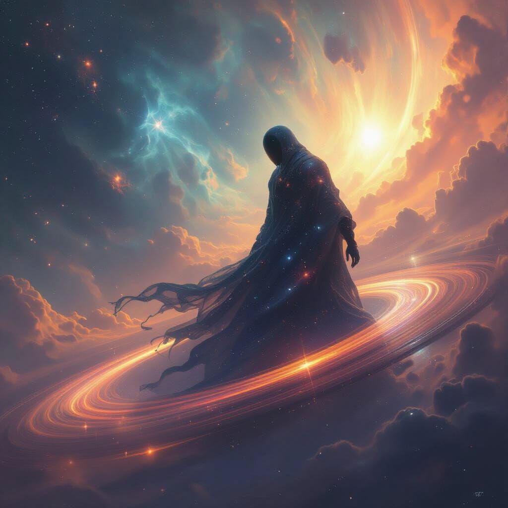 Cosmic Entity Among Gas Giant Rings