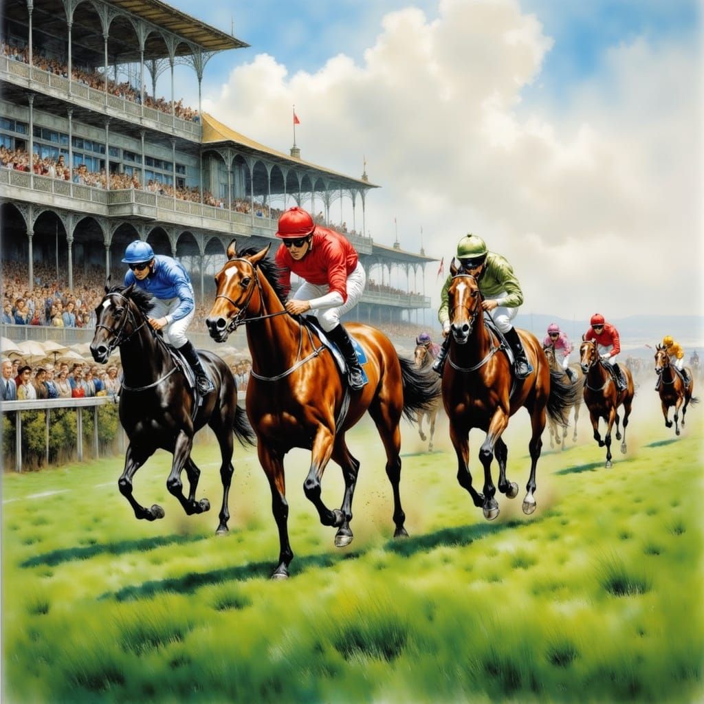 Horses race 