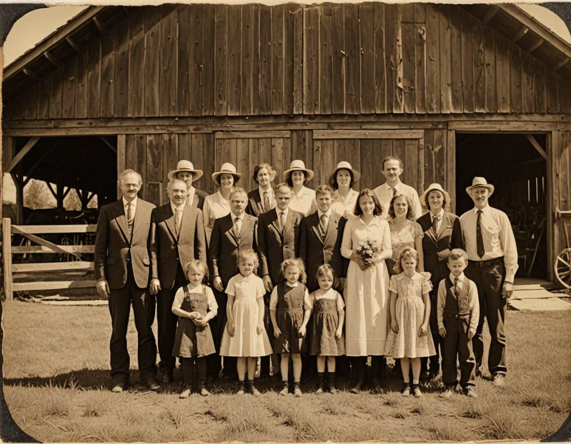 Nostalgic Family Photo in Wet Collodion Style