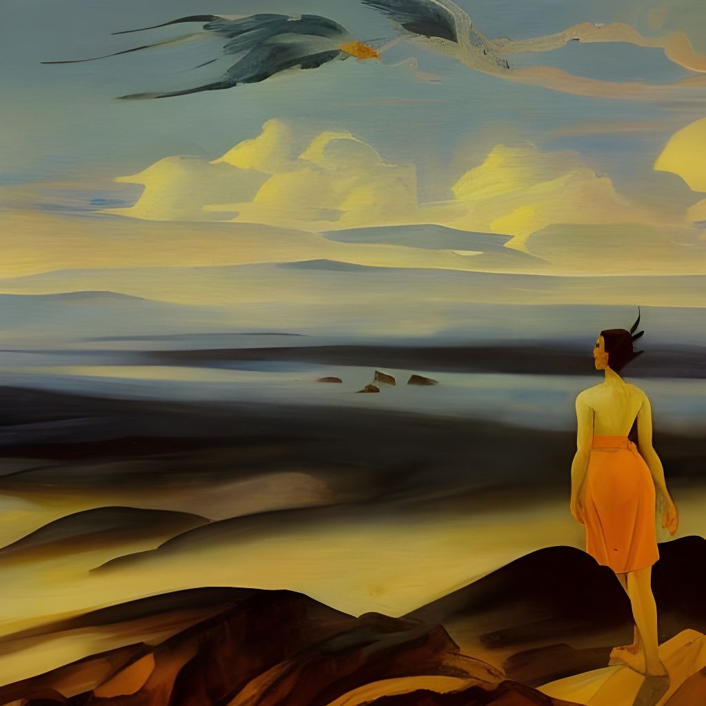 Wanderer Above the Sea of Fog, Serebriakova Style