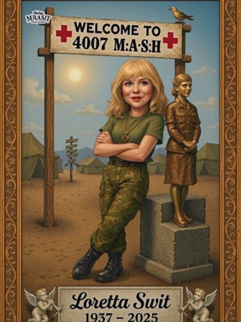 Memorial to a Military Nurse in Animated Style