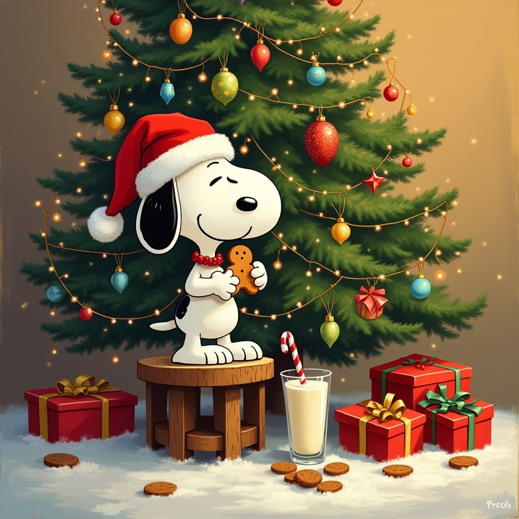 Snoopy in a Festive Christmas Wonderland
