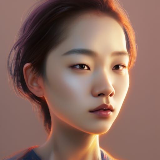 Hyperdetailed Portrait of Korean Girl in Unreal Engine 5