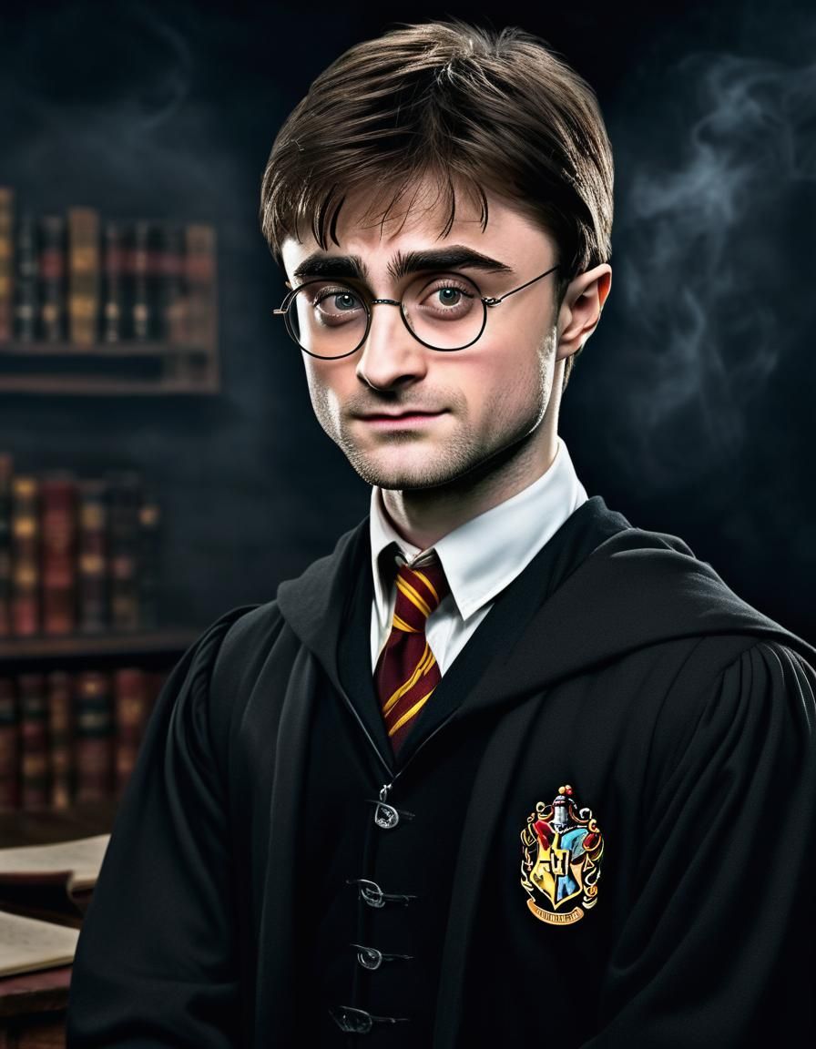 Harry Potter as Defence Teacher, Ultrarealistic Portrait