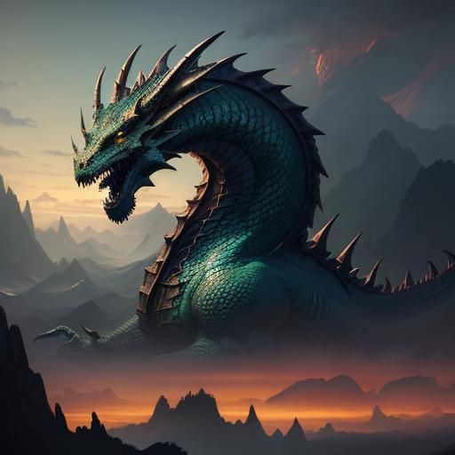 Fantastical Dragons in Detailed Matte Painting