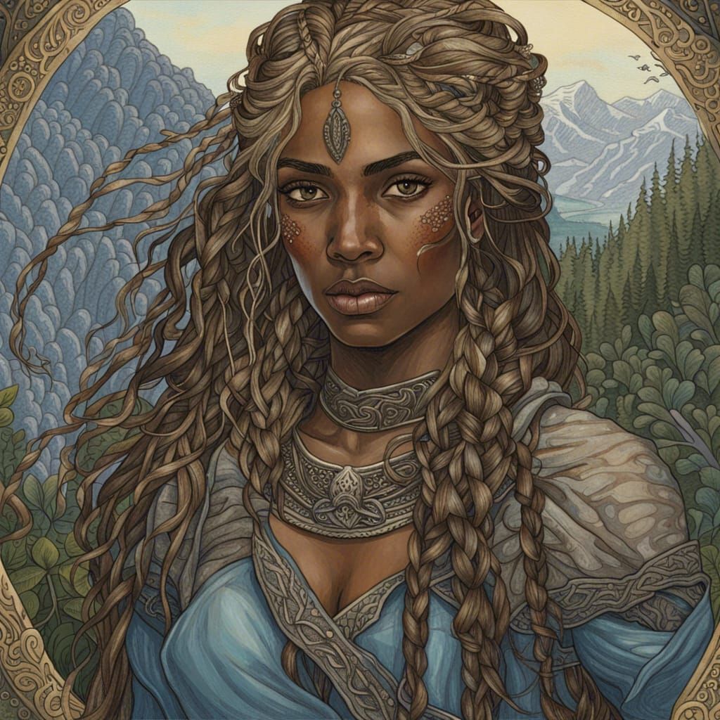 Fantasy Ranger Portrait in Ornate Detail