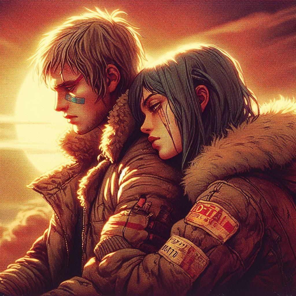 Abstract Sci-Fi Landscape Generated by AI