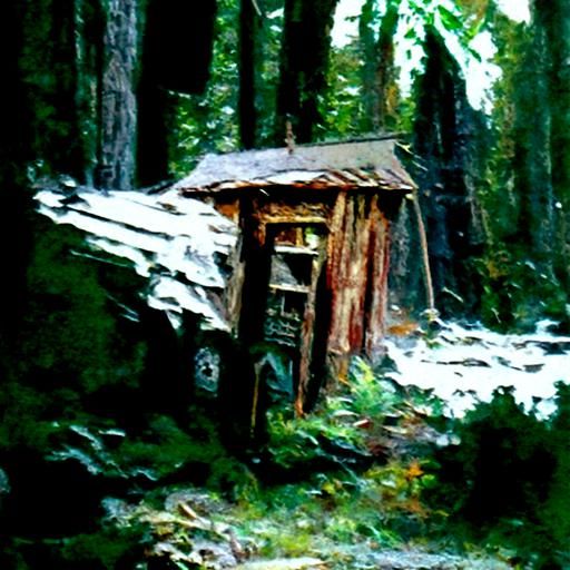Oregon Woods Mystery Shack: Oil Painting