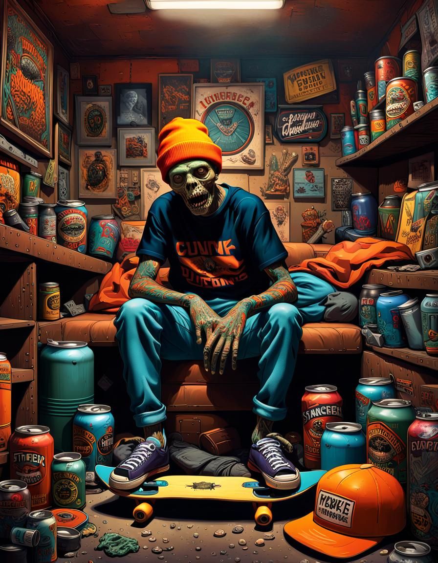 Skatepunk zombie