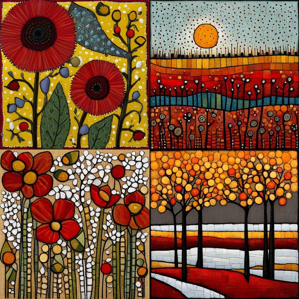 Abstract Portrait in Impasto Style