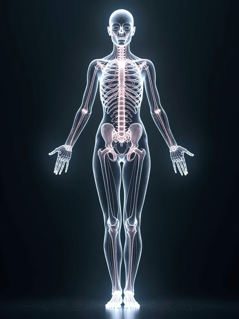 Central Nervous System as Female Figure in Silver