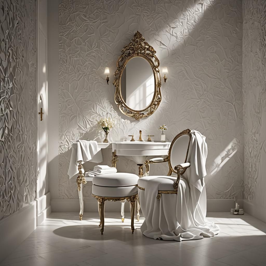 Eerie Towel on Chair, Dramatic Lighting