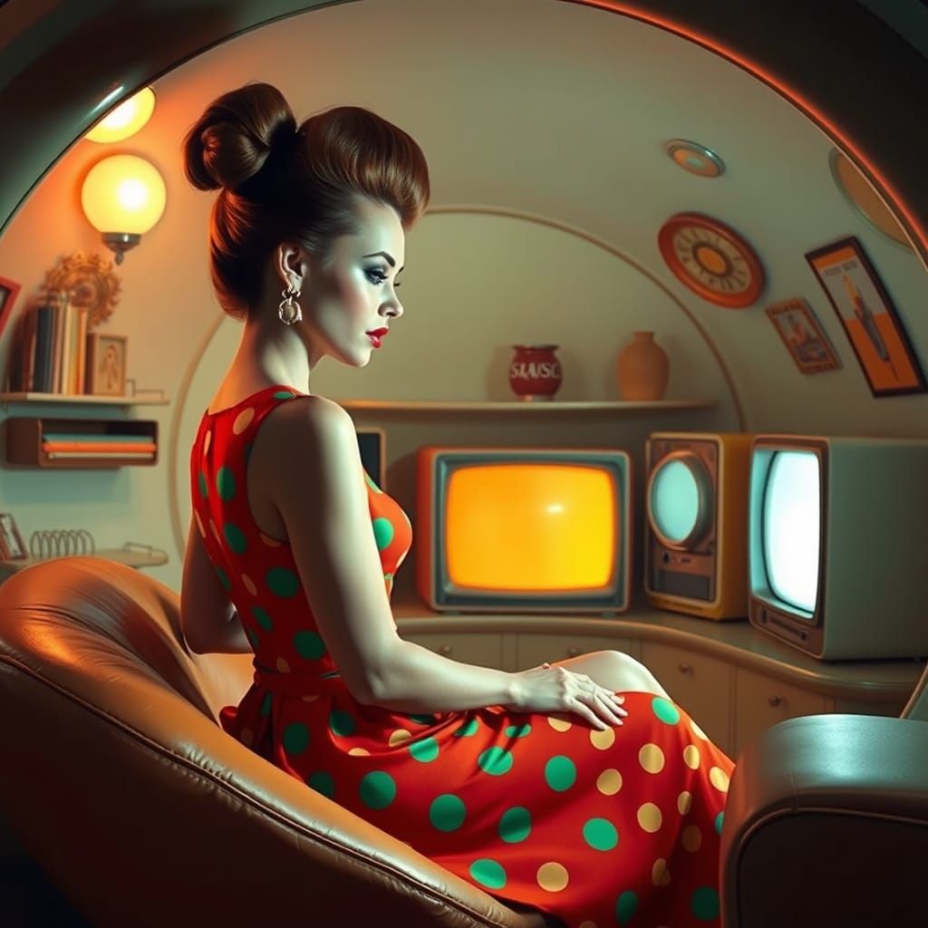 Retro-Futuristic Polka Dots