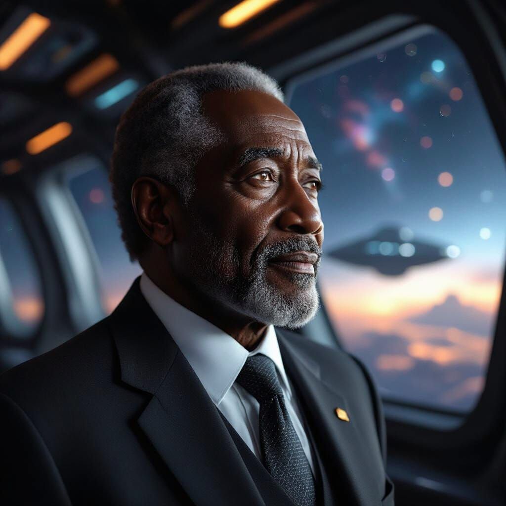 Wise Man on Spaceship Observation Deck