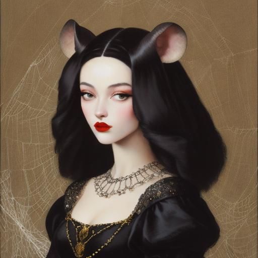 Mice Weaving a Web Dress for Christina