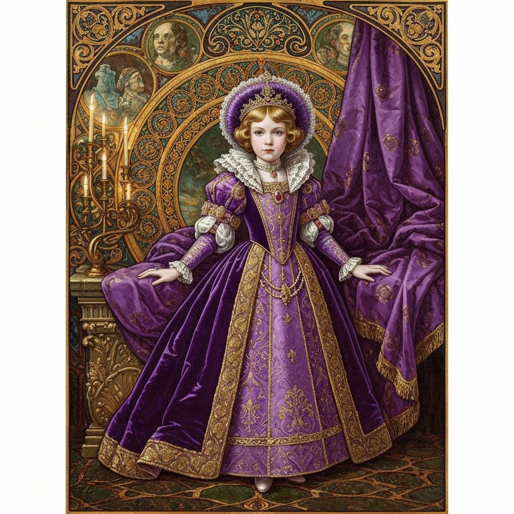 Regal Child in Art Nouveau Style