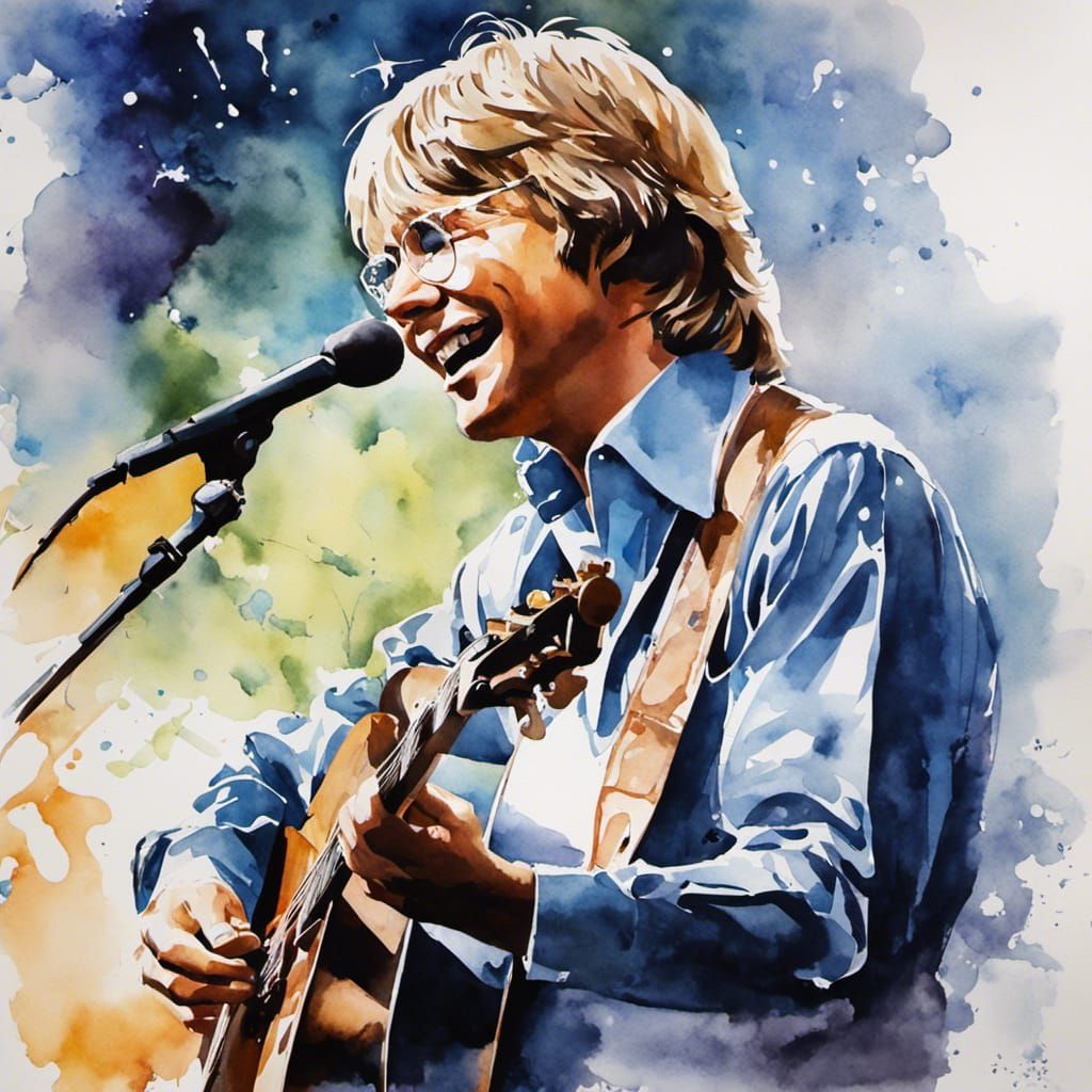 Musician Performing: Watercolor Splash Art