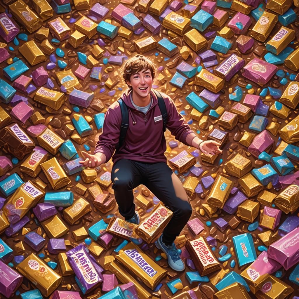 Radiant MrBeast Chocolate Bar in Fantasy Realm