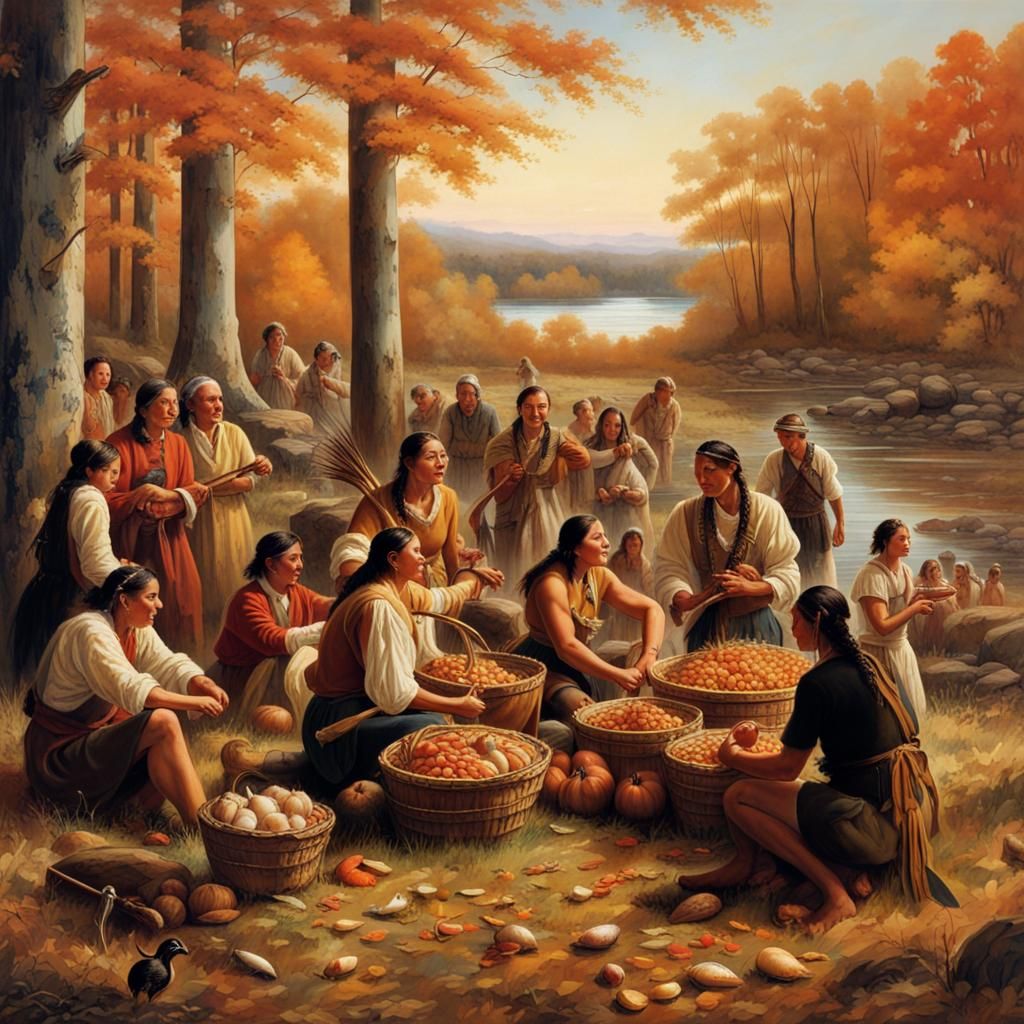 Wampanoag and Pilgrims Celebrate 1961 Harvest