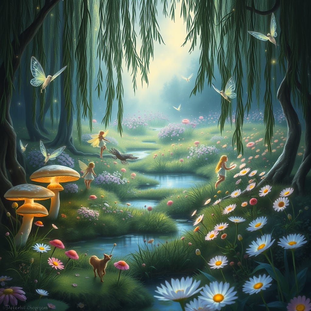 Whispers of the Enchanted Meadow in Dreamlike Vibrance