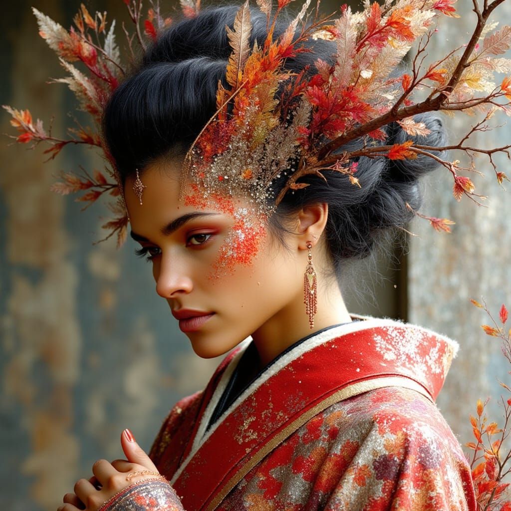 Eastern Beauty in Mystical Landscape