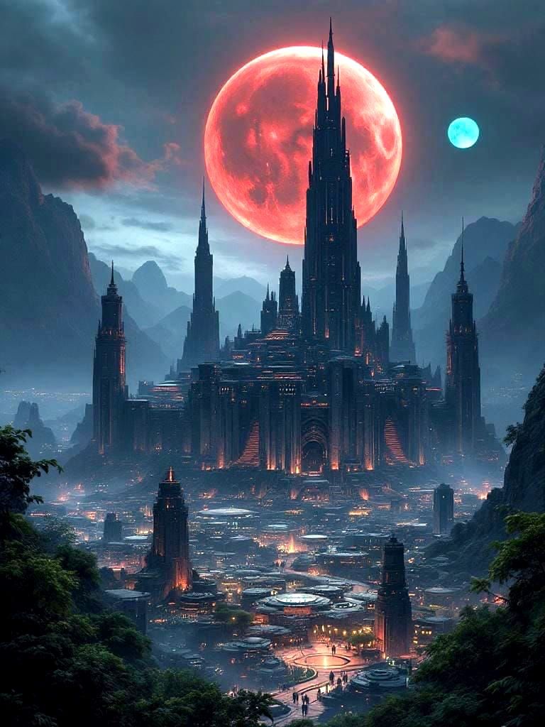 Futuristic Citadel on Alien World