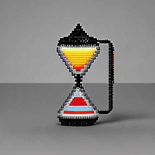 Pixel Art Hourglass Timepiece