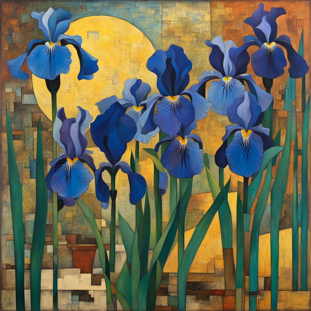 Surreal Irises in the Style of Max Ernst