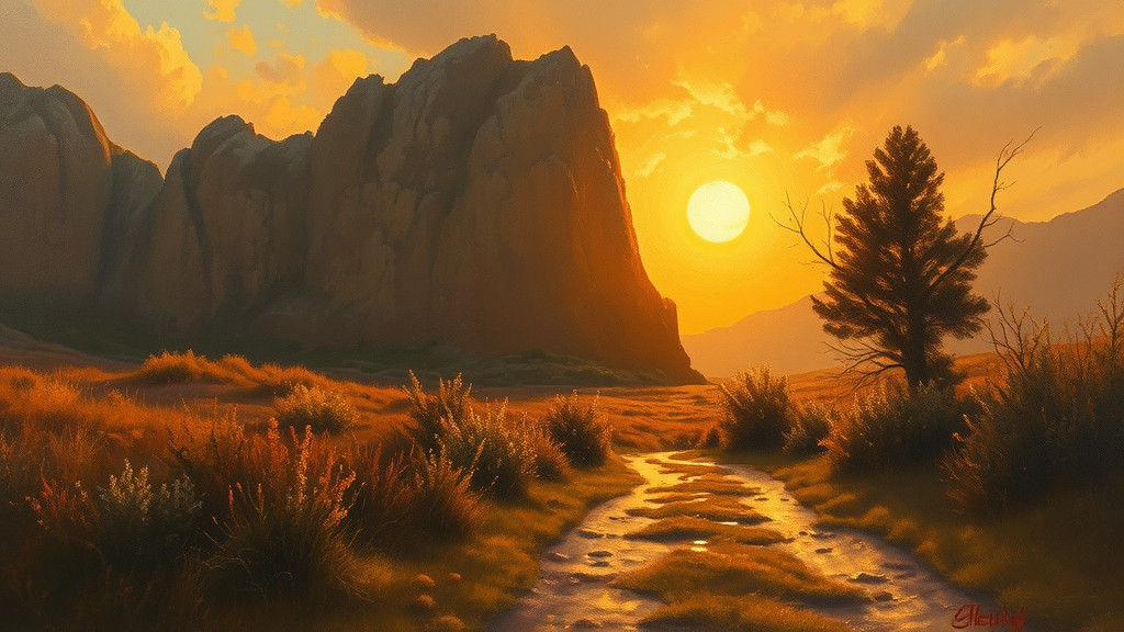 Inviting Landscape Oil Painting in Old Masters Style