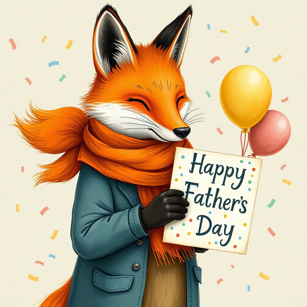 Fox Celebrates Father's Day in Beatrix Potter Style