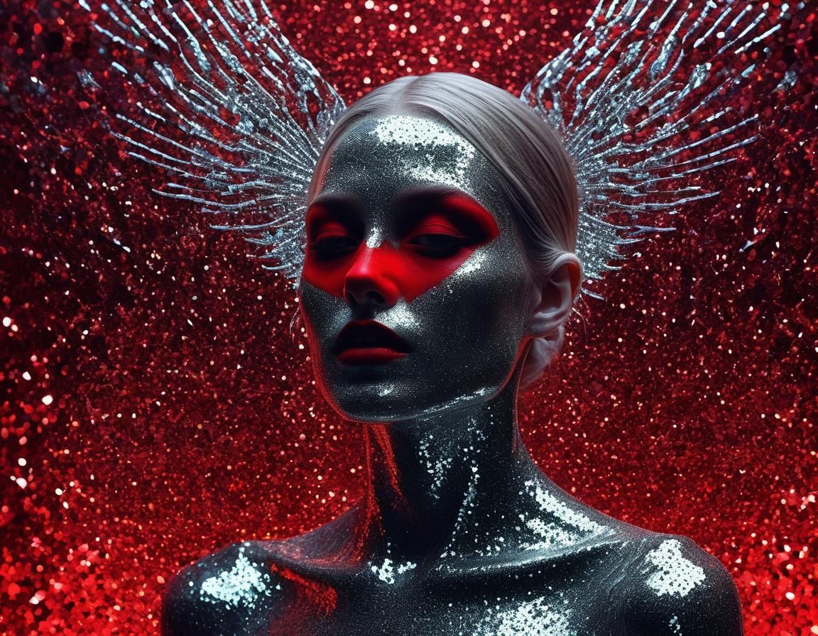 Ethereal Abstract: Forever Love in Chrome