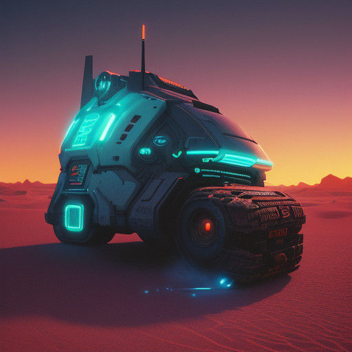 Cyberpunk Snowman Brings Zinnia to Futuristic Sahara