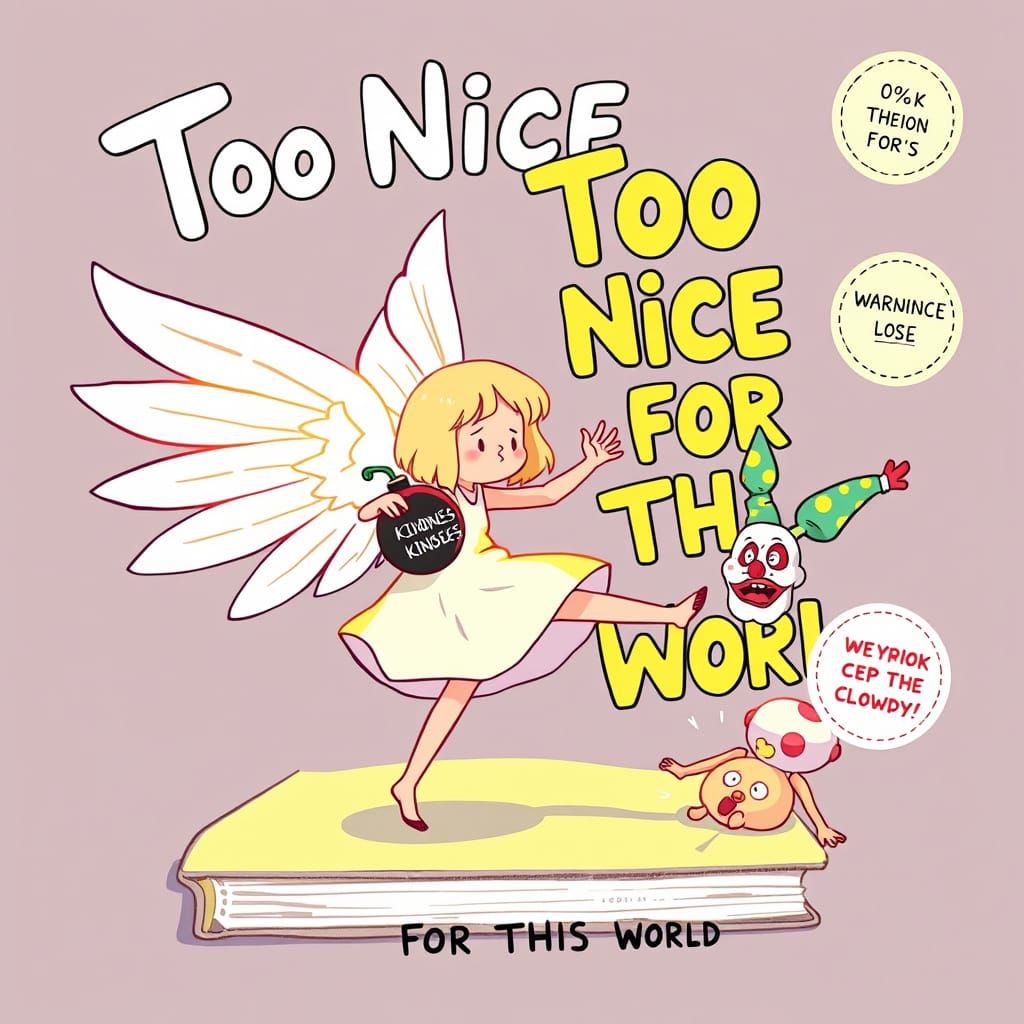 Angelic Girl Book Cover in Adventure Time Style