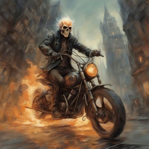 Ghost Rider: A Fiery Supernatural Specter
