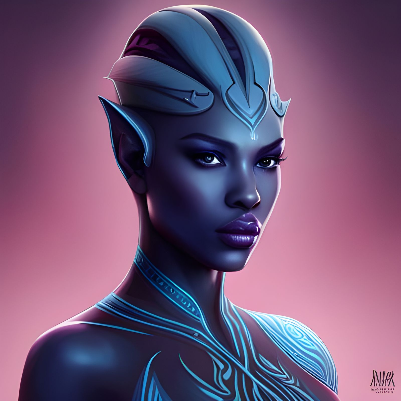 Seductive Asari Ardat-Yakshi Portrait in Hyperdetailed Style