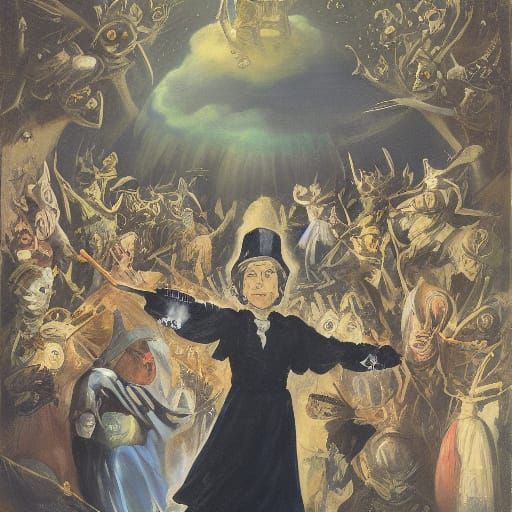 Surreal Conformity and Individuality as Oil Painting