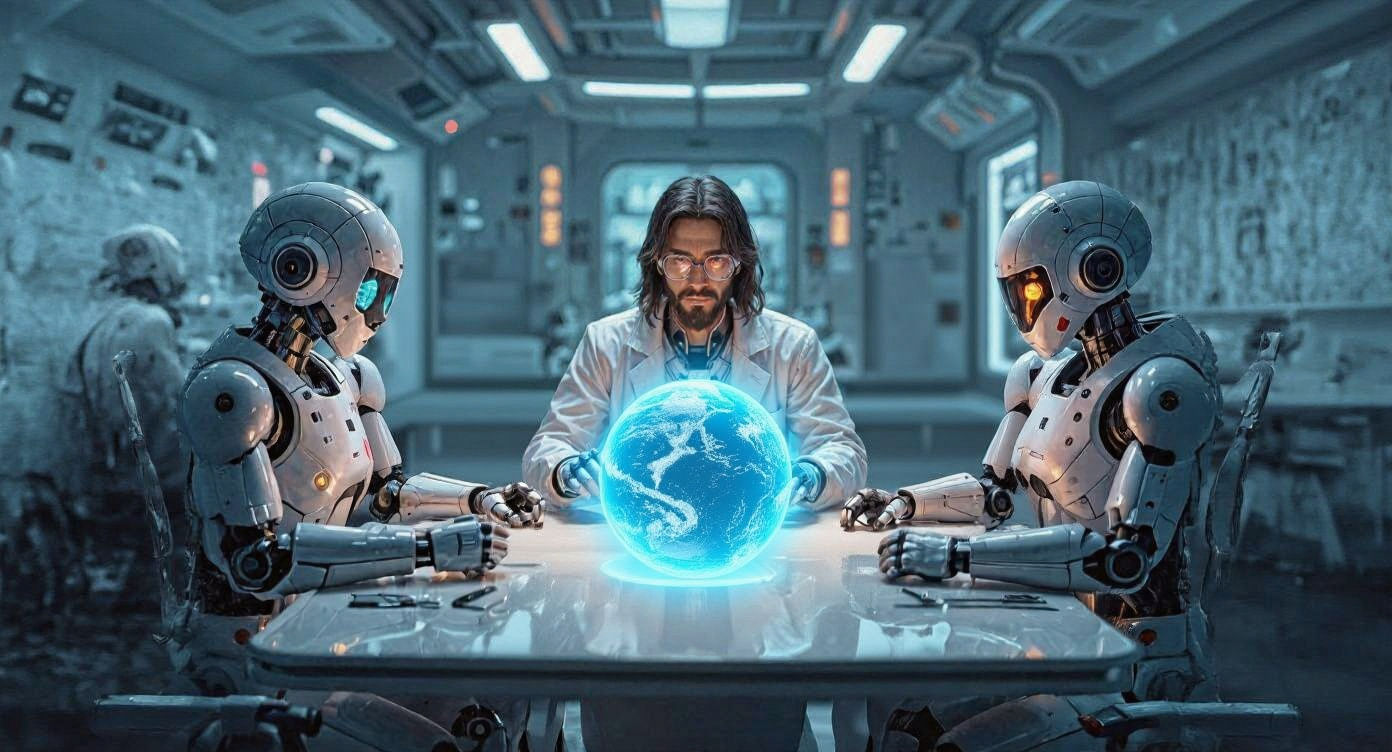 Last Supper: Jesus and Robots in Anime Style