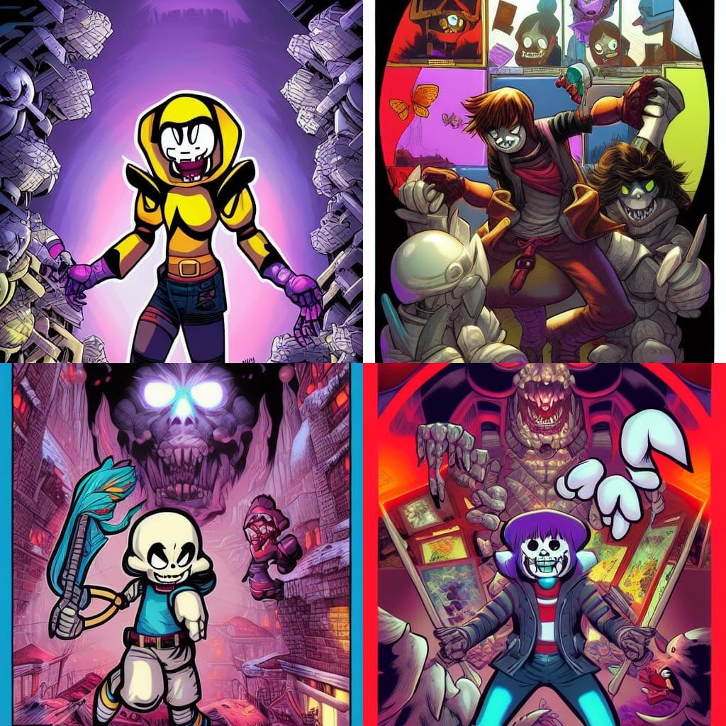 Undertale Fan Art in Comic Book Style