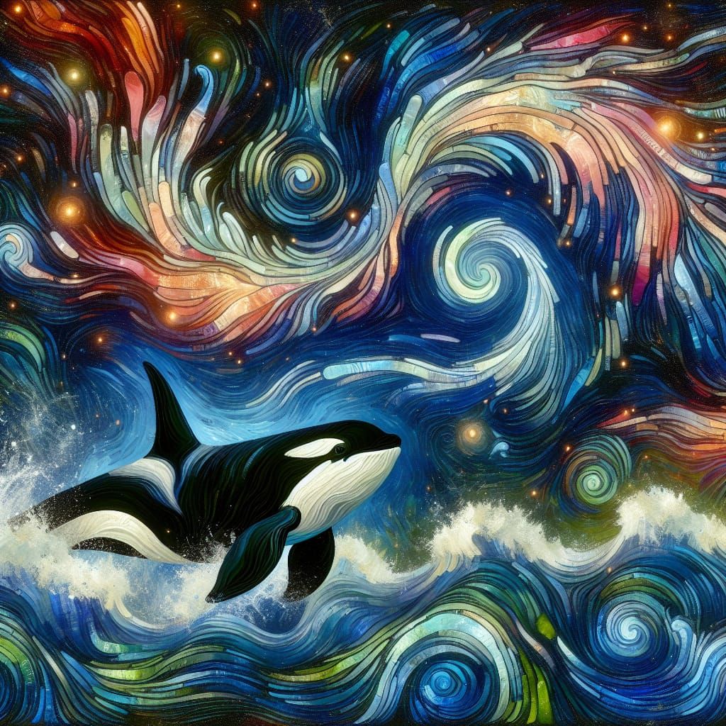 Vibrant Cosmic Orca Masterpiece