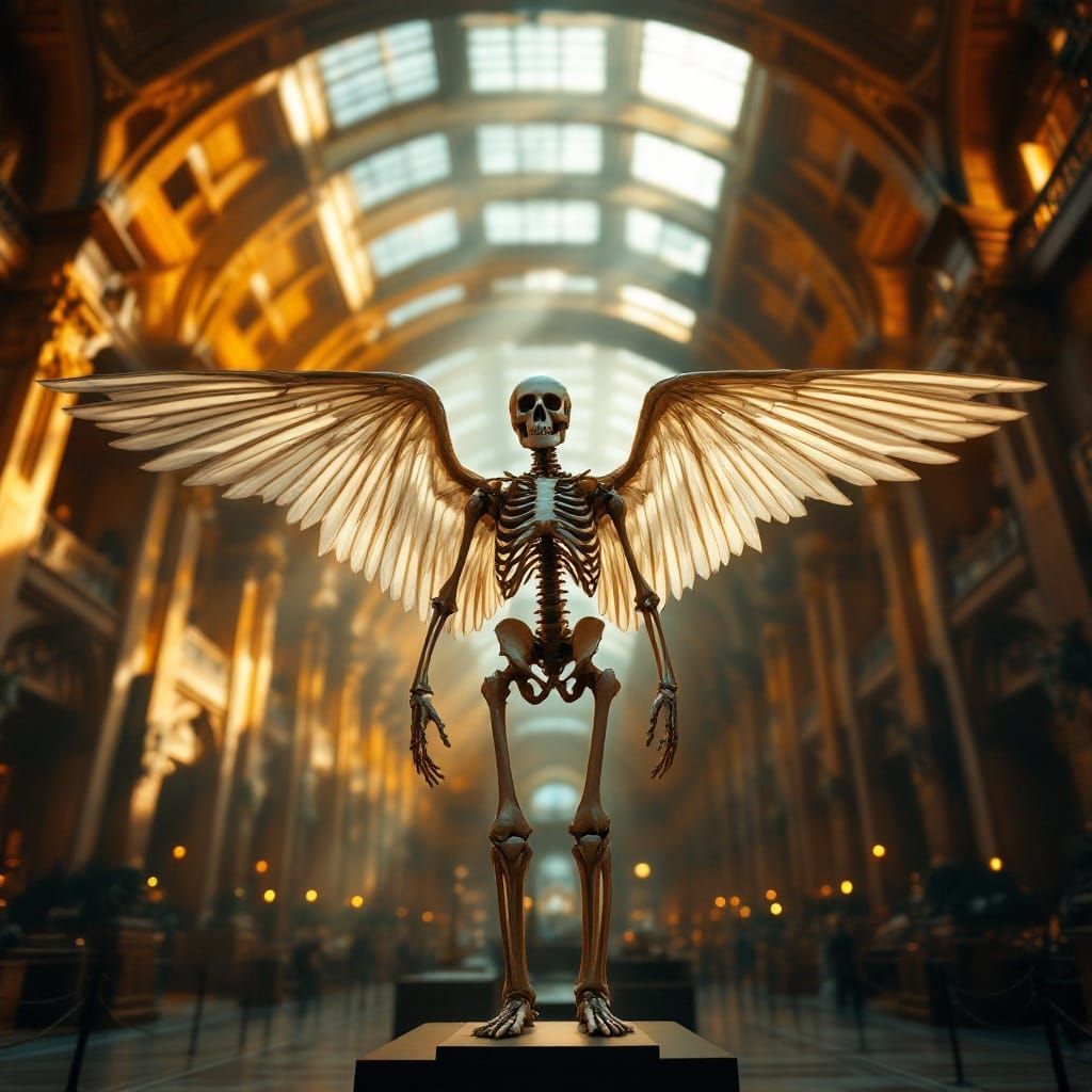 Angel Skeleton in Grand Museum Hall