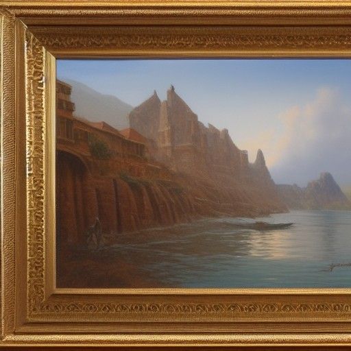 Historical Scene in Oil Painting Style