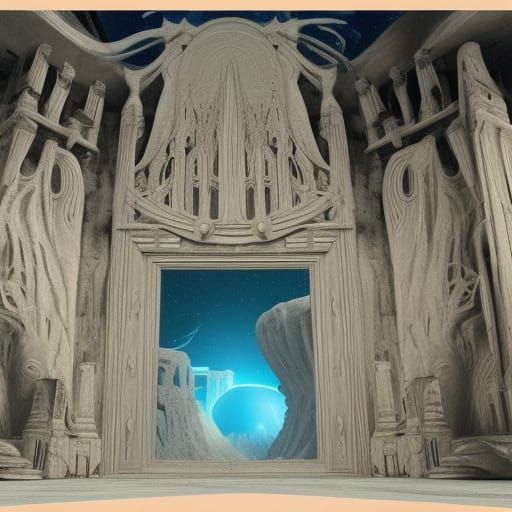 Extraterrestrial Ark of Covenant: Digital Matte Painting