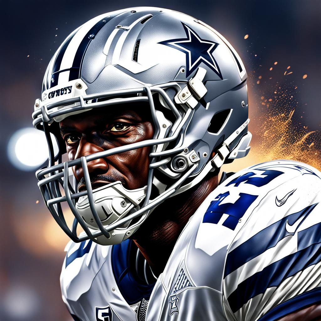 Hyperrealistic Dallas Cowboys Splash Art