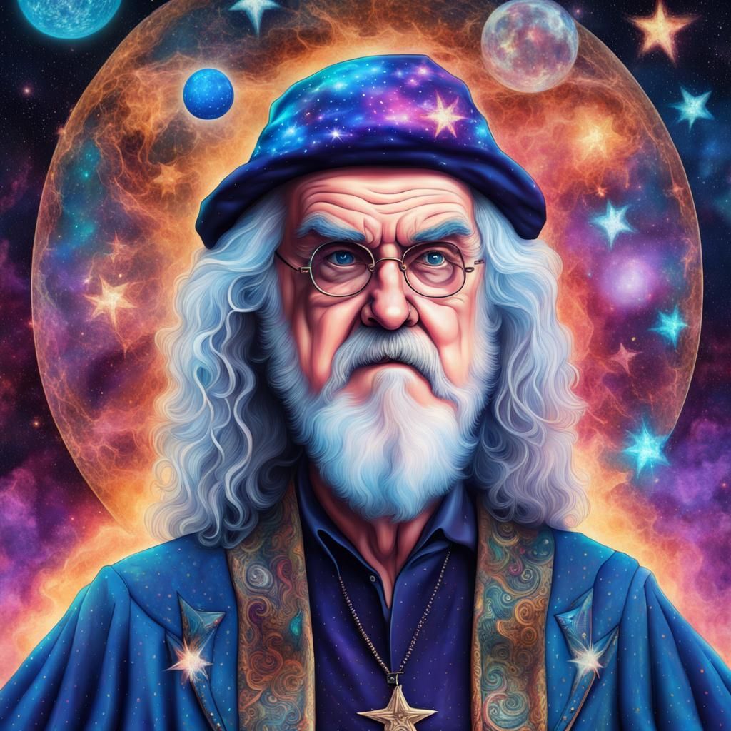 Billy Connolly as Grumpy Wizard: Cosmic Illustration