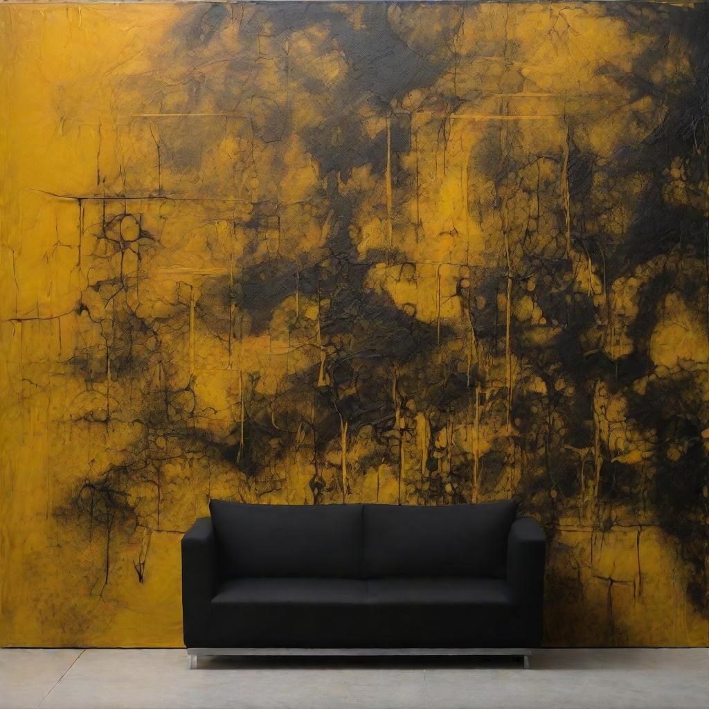 friday ochre encaustic black claustrophobia
