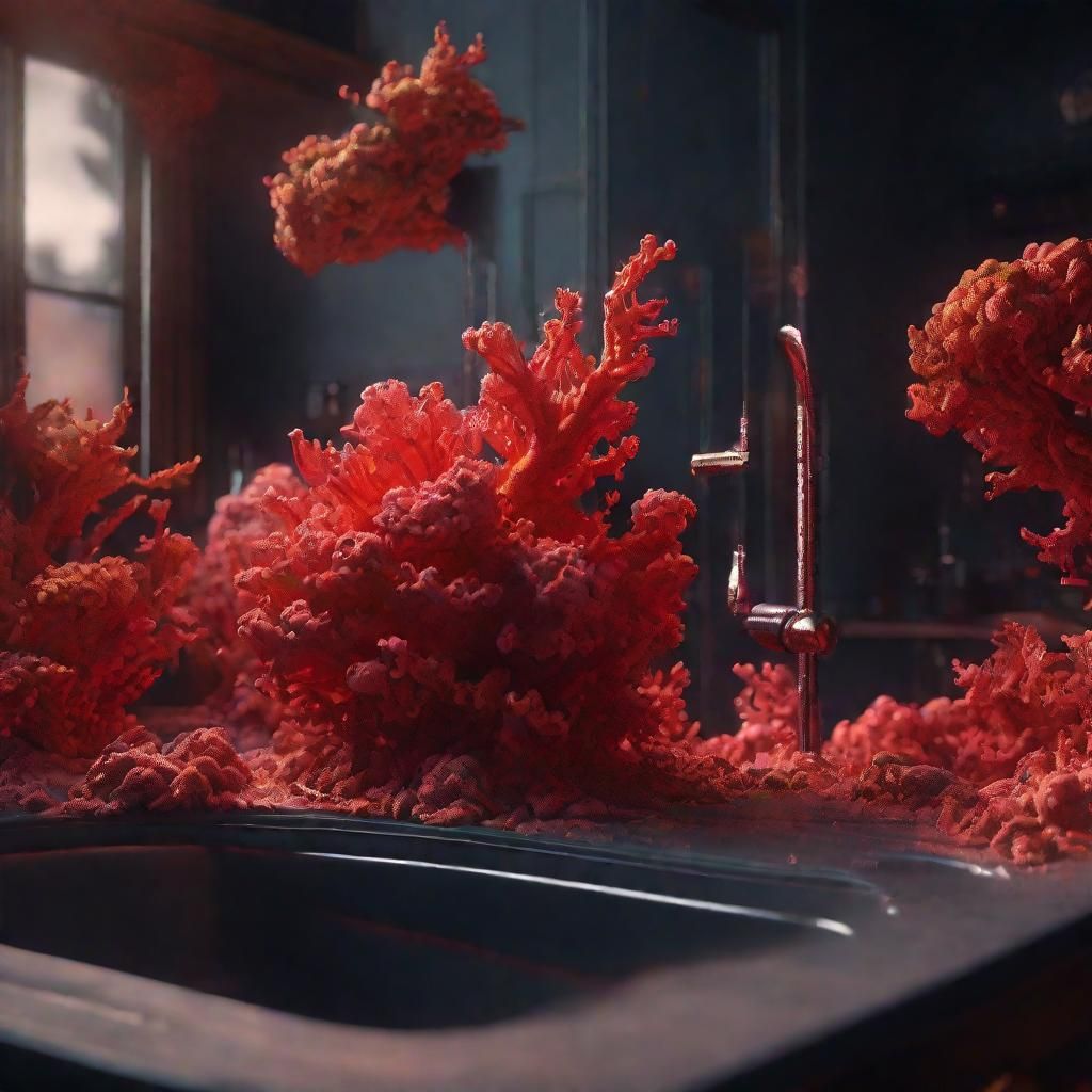 Coral Grows in Sink: Detailed Matte Painting