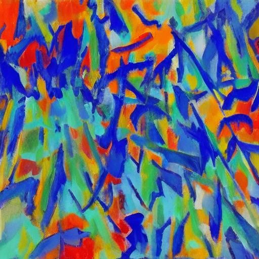 Dragon in Snowy Landscape, Fauvist Expressionism