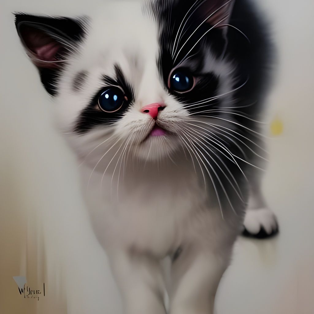 Wizard Kitten Sketch in Splash Art Style