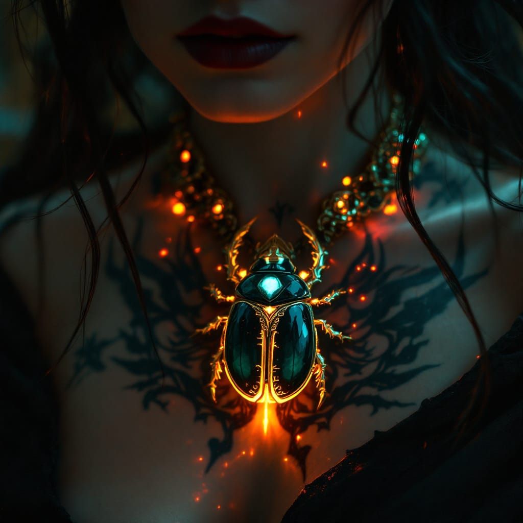 Dark Enchantress with Corrupted Scarab Amulet