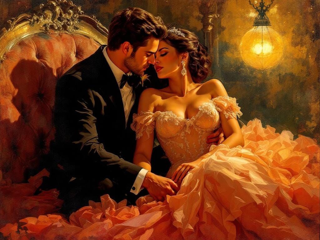 Romantic Impressionism: Alluring Woman in Painterly Style